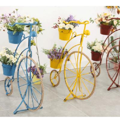 China Europe hot style creative bicycle decoration flower shelf living room decoration pot rack for sale