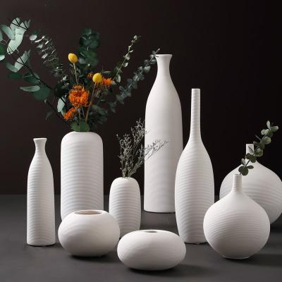 China Ceramic TV Places Household Arch Household Ornament Contracted White Instrument Europe Vase for sale