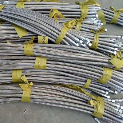 China PTFE & 304 / 316 High Pressure Stainless Steel Metal Braided Hose SS304 Flexible Hose for sale