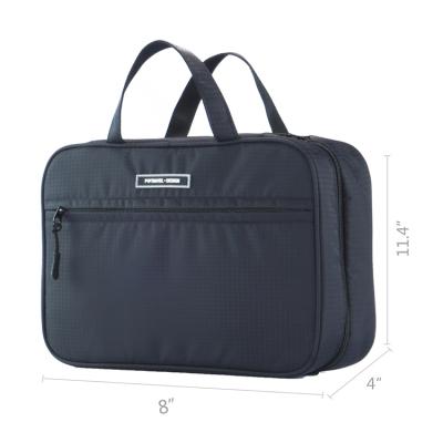 China Mesh Polyester Travel Hanging Cosmetic Cases Foldable Makeup Ready Cases Business Stock Cosmetic Bags And Cases For Man for sale