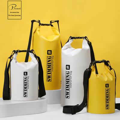 China Eco-friendly Boating Floating Hiking Logo Outdoor Polyester Kayak PVC Wet Custom Package Ocean Waterproof Dry Bag for sale