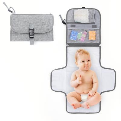 China Baby Diaper Changing Pad Waterproof Travel Pad Portable Diaper Cover Baby Diapers Changing Mat Foldable Changing Station with mesh/PVC PO for sale