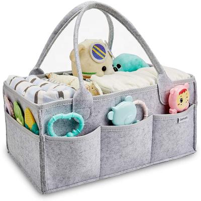 China Universal Water Resistant Baby Stroller Organizer Deluxe Diaper Caddy Bag with Storage Pockets Felt Diaper Caddy for sale