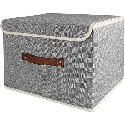 China Large Capacity Folding Oxford Cloth Storage Box Trash Can Waterproof Foldable Large Double Zipper Durable Oxford Cloth Storage Box for sale