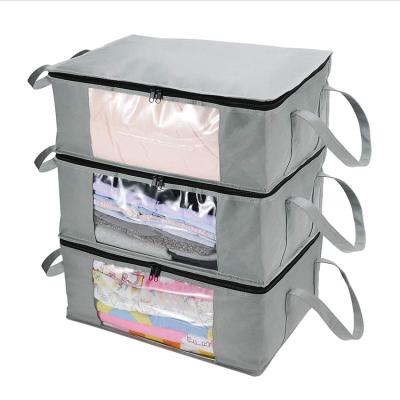 China Underbed Storage Foldable Cloth Cover Storage Bag Viable Closet Organizer Nonwoven Breathable Cloth Fabric for sale