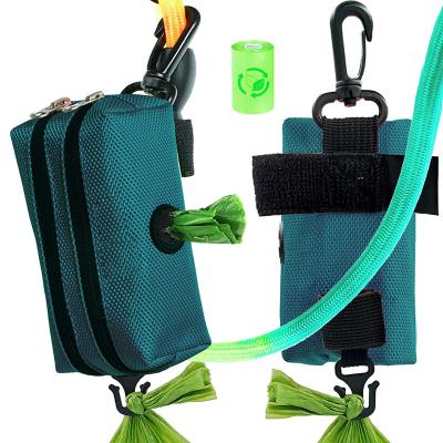 China Amazone Light Green Cloth Oxford Cloth Pet Poop Bag Holder Dog Waste Storage Portable Hot Selling Portable Cleaning Waste Bag for sale