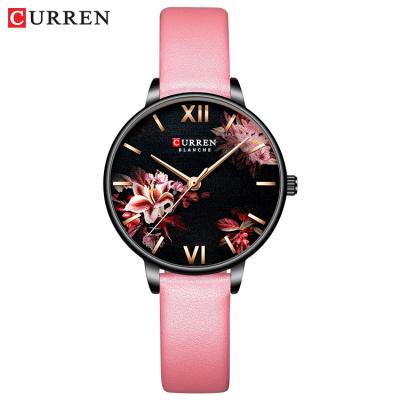 China Fashion Flower Quartz Wrist Watch Female Elegant Charming Date CURREN 9059 Wrist Watch for sale