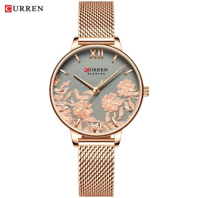 China CURREN 9065Watches Automatic Date For Casual Quartz Wrist Watch Women Leather Strap Brand Luxury Gold Top Clock Watch Female Classy Ladies Watch for sale