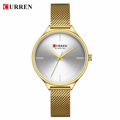 China CURREN 9062 Fashion Unspecific Simple Quartz Watches New Stainless Steel Women Leather Strap Female Wrist Watch for sale