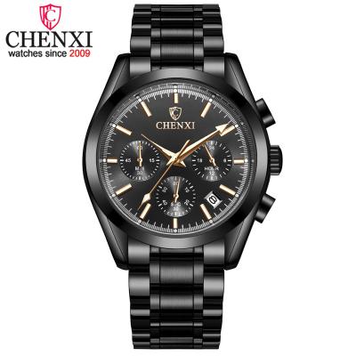 China CHENXI 905 luxury chronograph men's quartz day/date business watch stainless steel waterproof casual for new model wholesale for sale