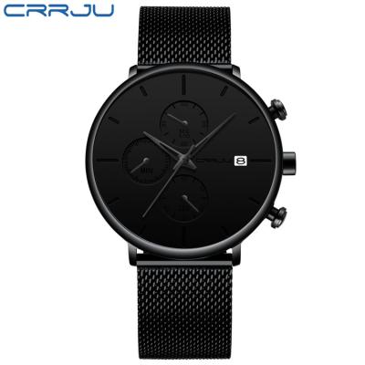 China CRRJU 2268 Automatic Date Watches Clock Relogio Masculino Of Top Luxury Military Wristwatch Brand Quartz Date Chronograph Waterproof Watch Men for sale