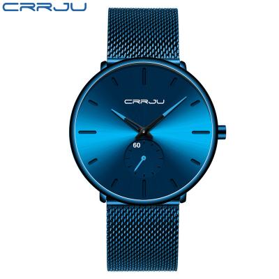 China Hot Selling Brand Stainless Steel Men's Ultra Thin Male Luxury Top Automatic Watches CRRJU Date CRRJU Classic Quartz Watches for sale