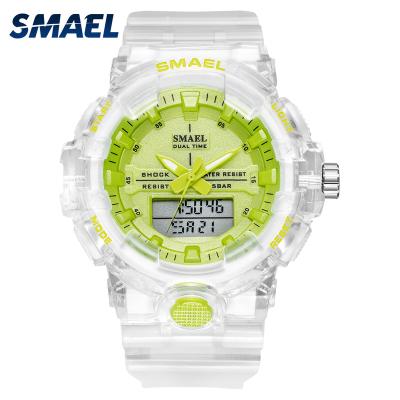 China Automatic Designer Watches Fsmous Brands Jelly Strap Waterproof Digital Watches Date SMAEL 8025 Sports Women Quartz Movement Wristwatch for sale