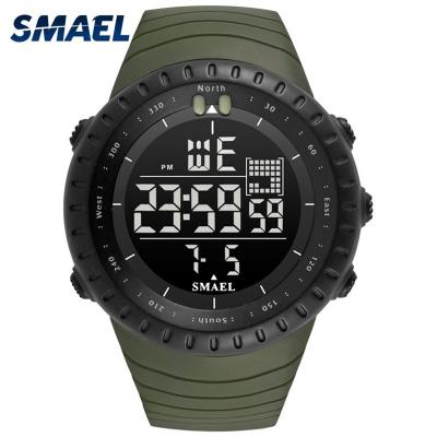 China Automatic Date SMAEL 1237 Sport Mens Quartz Movement Digital Watches Silicone Waterproof Cheap Men Sport Wristwatch Watches Factory for sale