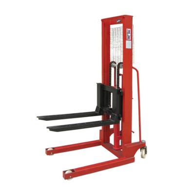 China 1.6m Multi Functional Manual Hand Pallet Operated Stacker Forklift Manual Pallet Lift Truck for sale