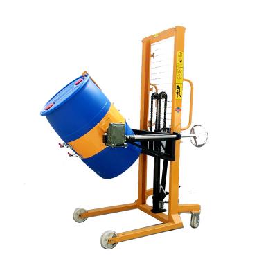 China 400kg 0.3a Multi Functional Manual Oil Drum Lifter Pallet Stacker Manual Pallet Stacker for sale