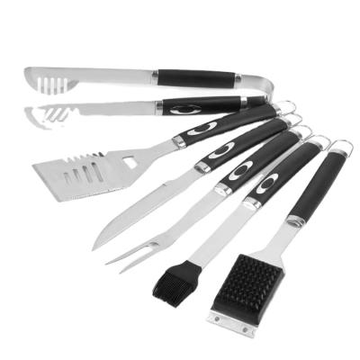 China Easily Cleaned BBQ Accessories Set Heavy Duty 6 Piece Stainless Steel BBQ Grill Tool Kit for sale