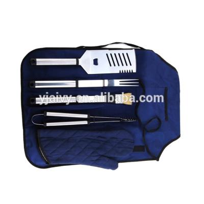 China Easily Cleaned 6 Piece BBQ Accessories Stainless Steel BBQ Grill Tool Kit for sale