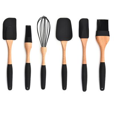 China Sustainable Silicone Kitchen Utensil Set Heat Resistant Nonstick Silicone Cooking Kitchen Tools for sale