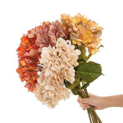 China Fashionable gift/simple handmade silk artificial flower hydrangea wholesale popular decoration home decor factory for sale