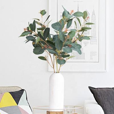 China Sustainable& Eco-friendly& Wholesale Simulation Plant Artificial Plant Bouquet Greenery Decoration Home Decor Gift/Home Decor Seasonal INS Long Leaves And Short Branches Eucalyptus for sale