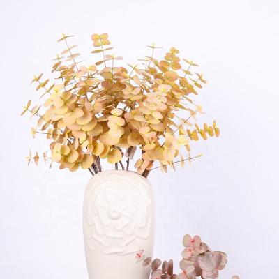 China Sustainable& Eco-friendly& Gift/Decor Plant Wedding Autumn Color Seasonal Eucalyptus Artificial Leaves in Home Decor Wholesale Simulation Flower Arrangements Ornaments for sale