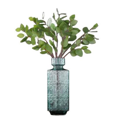 China Sustainable& Eco-friendly& wholesale seasonal gift/decor plant living room decor ornaments wedding palnt home decor artificial green round eucalyptus leaves for sale