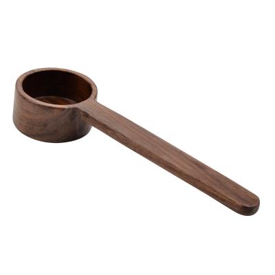 China Factory Wholesale Disposable Customized Good Black Walnut Durable Wooden Kitchen Aid Coffee Spoon for sale