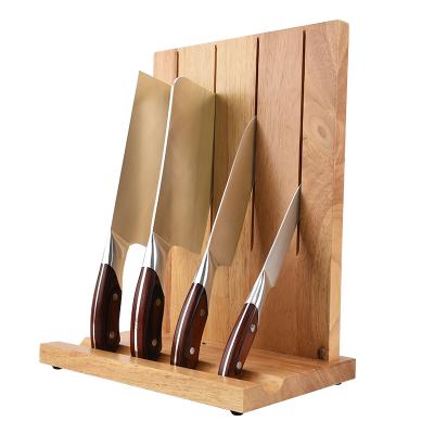 China Newly Set Disposable Eco Friendly Natural Kitchen Custom Rubber Wooden Knife With Cutting Board for sale