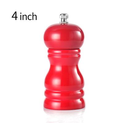 China New Style Viable Custom Logo Design Wooden Natural Rubber Premium Quality Household Pepper Grinder for sale