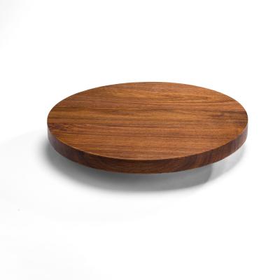 China Disposable Custom Design Natural Wooden Round Cake Dessert Tray Display Stands for sale