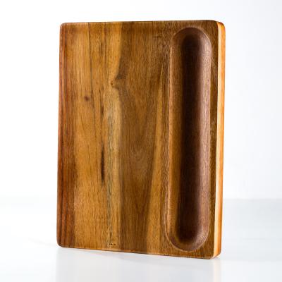 China Acacia Disposable Eco-Friendly Mount Wooden Side Cutting Board Double for Kitchen for sale