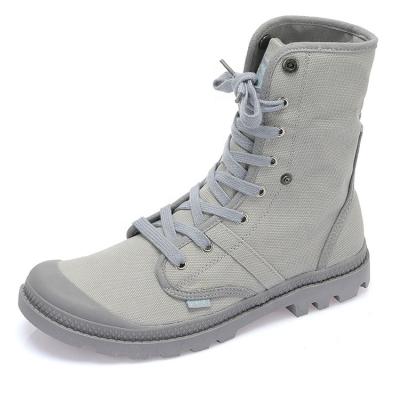 China Military No Running Fashionable High Knee MOQ Slingback Style Men Canvas Shoes To Increase Climbing for sale