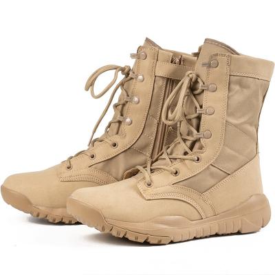 Китай Wholesale Military Breathable Beige Side Zipper Army Boots Tactical Desert Boots Botas продается