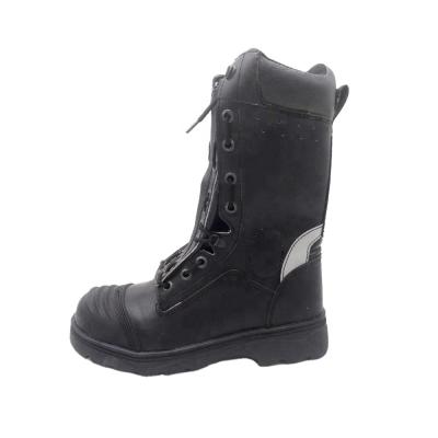 China Emergency Rescue Anti-Impact Black Slip On Toe Leather Military Boots Quick Pull Outdoor Sudan Army Boots Te koop