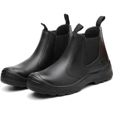 China Crazy Steel Toe Office Horse Leather Crazy Top Elastic Basic Safety Shoes With Steel Toe Cap en venta