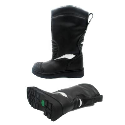 Κίνα Rubber Proof Sole Fire Resistant Firefighter Patent Water Protective Boots With Anti-collision Shoe Toe προς πώληση