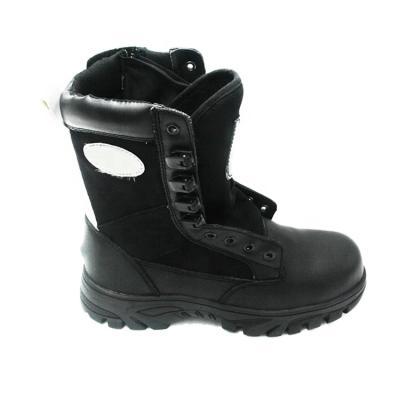 Κίνα Men Super Black Leather Compound Toe Waist Zipper Style Army Military Outdoor Boots With Zipper προς πώληση