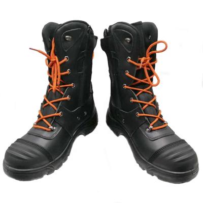 China New Reflective Fire Fighting Equipment Strap Rescue Fire Resistant Firefighter Boots With Protective Toe for sale