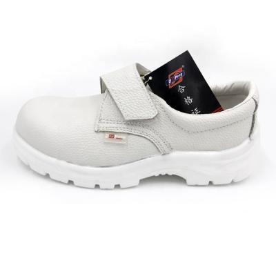 China White Toe Cap Steel Buffalo Split Leather (200J Resistant) With Strap Food Industry Magic Static Anti No Lace Safety Work Shoes for sale