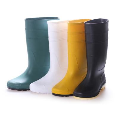 中国 Half Cut Fashion Logo PVC Toe Wax Oil Food Industry Safety Steel Heavy Duty Rubber Boots Lightweight Non Slip Custom Made 販売のため