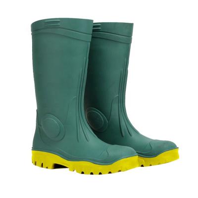 中国 Cheap Lightweight Custom High Knee Agriculture Men Farming Rain Boots Yellow Work Wellington Gumboots Steel Toe 販売のため