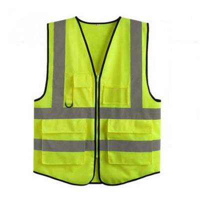 China High Obvious High Visibility Safety Work Vest Construction Safety Green Blue Yellow-Orange Reflective Vest for sale