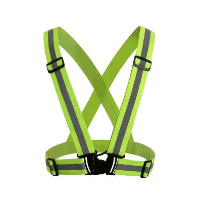 China OEM High Visibility High Visibility Seat Belt Reflective Custom Adjustable Portable Night Riding Running Reflective Vest for sale