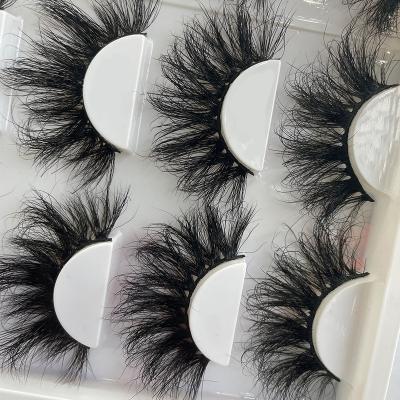 China Lite Wholesales Packaging Custom Made 3D Real Mink Long Lashes 25mm Dramatic Private Label Lashes Mink Eyelash for sale