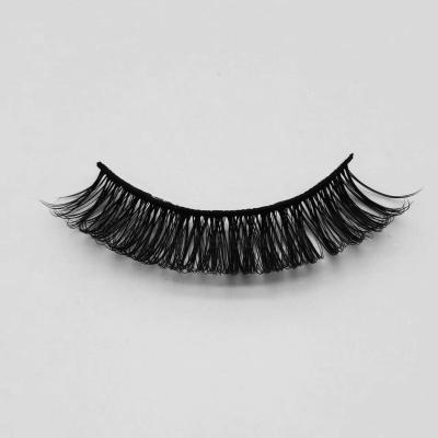 China Lite Wholesale 15mm Fiber 3d Eyelash Vegan Lashes Soft Silk Faux Lashes for sale