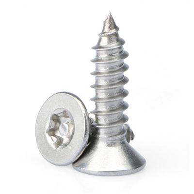 China Stainless Steel Plum Blossom Head Security Anti Theft Torx Countersunk Self Tapping Screws for sale