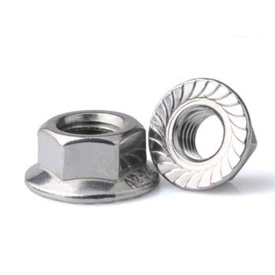 China 304 stainless steel factory produces high quality stainless steel hex flange nut for sale