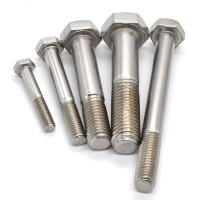 China Stainless Steel Wire Hex Head Half Stainless Steel m8*50 Grade Bolt 8.8 for sale