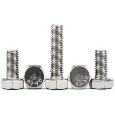 China machine din933 304 stainless steel full thread hex bolt m9 machine bolt for sale